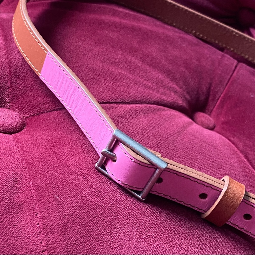 GAP - Genuine Leather Pink and Tan Belt - size large